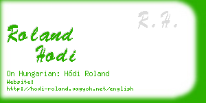 roland hodi business card